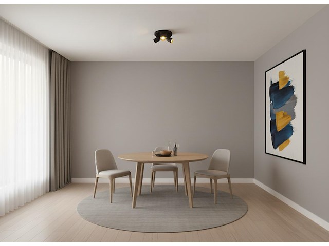 4 x rond gu10 opbouwspot armatuur triple cilinder zand zwart en goud draaibaar - afbeelding 4 van  8