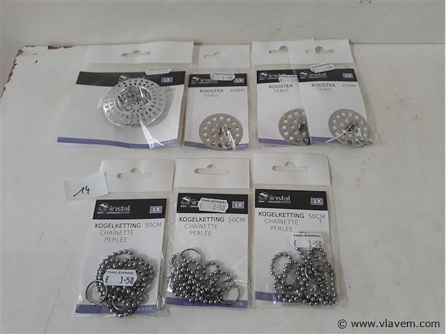 4 x rooster voor afloop + 3 x ketting voor stop - afbeelding 1 van  2