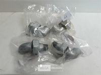 4 x schroefkoppeling 90° 1/2 galva 2 assorti - afbeelding 1 van  3