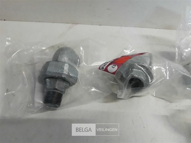 4 x schroefkoppeling 90° 1/2 galva 2 assorti - afbeelding 3 van  3