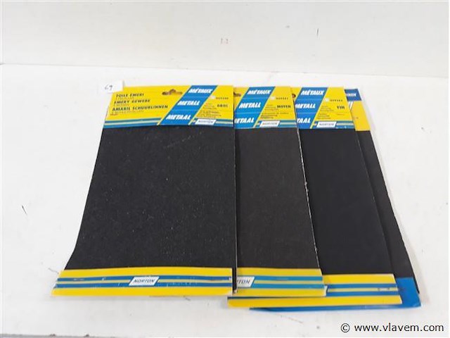 4 x schuurpapier op doek mix korrels 3 vellen - afbeelding 1 van  2