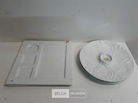 4 x serveerschaal met verdeling 2 x rond + 2 x vierkant - afbeelding 1 van  3