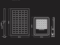 4 x solar 1000 lumen led breedstraaler met afstandsbediening - afbeelding 10 van  10