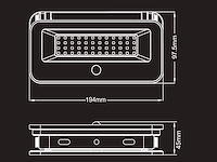 4 x solar 400lm led 3in1 kleur cct breedstraaler met sensor - afbeelding 7 van  8