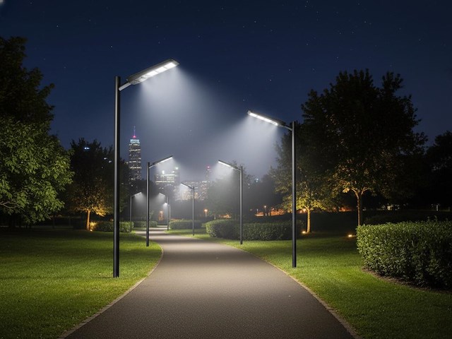 4 x solar 5000k 1500lm led straatverlichting met remote - afbeelding 3 van  7