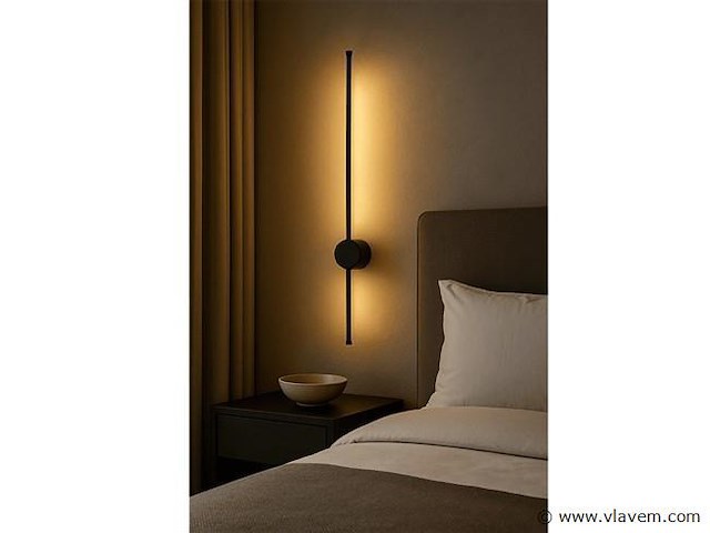 4 x solo baston led wandlamp zwart - afbeelding 8 van  9