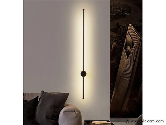 4 x solo baston led wandlamp zwart - afbeelding 6 van  9