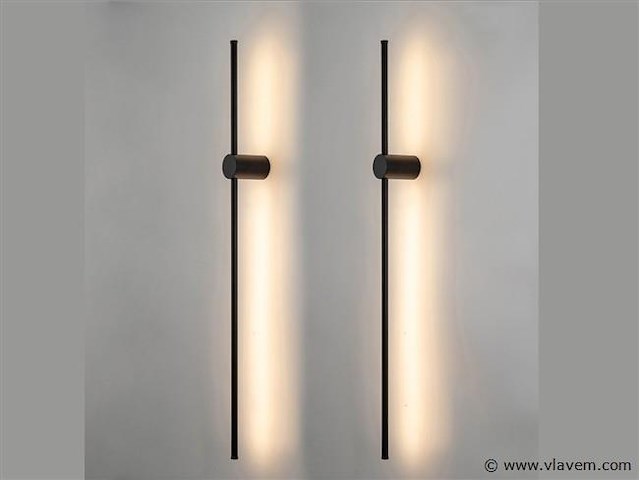 4 x solo baston led wandlamp zwart - afbeelding 9 van  9
