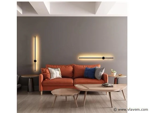 4 x solo baston led wandlamp zwart - afbeelding 7 van  9