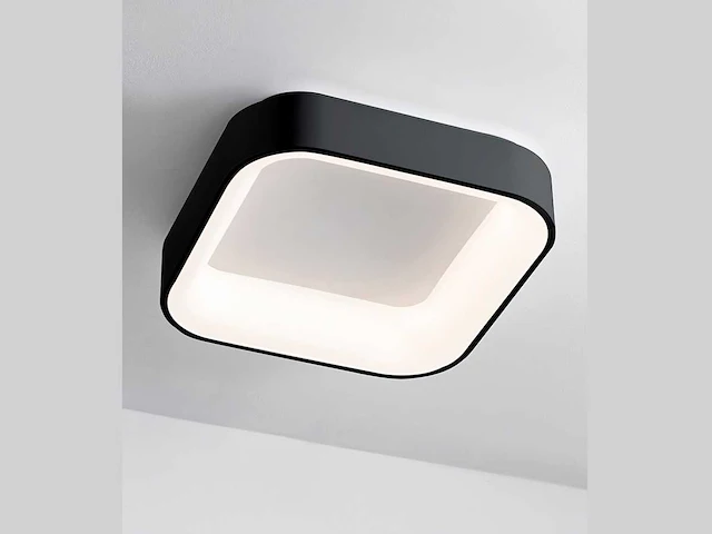 4 x solo squared led plafond lamp zwart - afbeelding 6 van  6