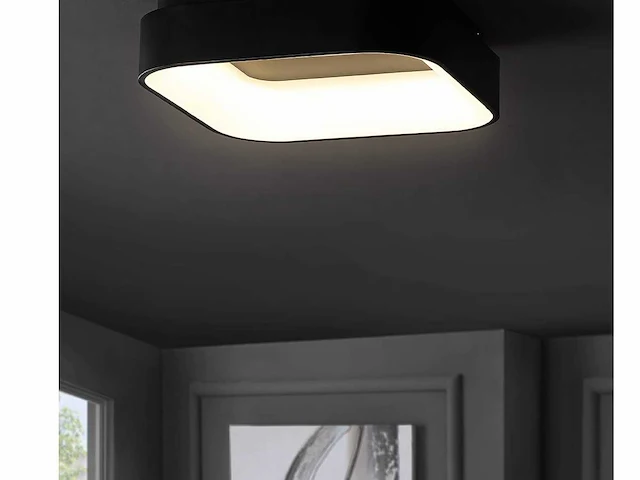 4 x solo squared led plafond lamp zwart - afbeelding 3 van  5