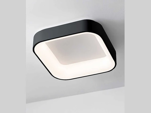 4 x solo squared led plafond lamp zwart - afbeelding 1 van  5