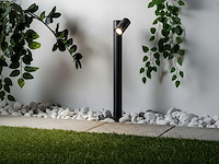 4 x staande tuinlamp 60cm gu10 fitting zwart draaibaar waterdicht - afbeelding 4 van  5