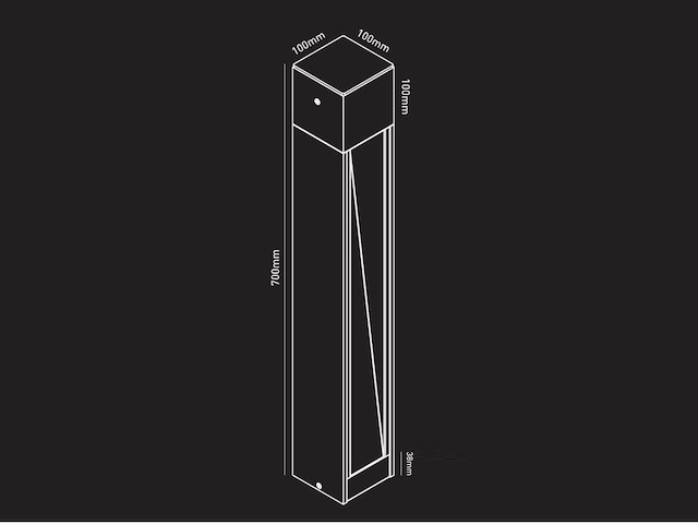 4 x staande tuinlamp 70cm gu10 fitting zwart waterdicht - afbeelding 6 van  6