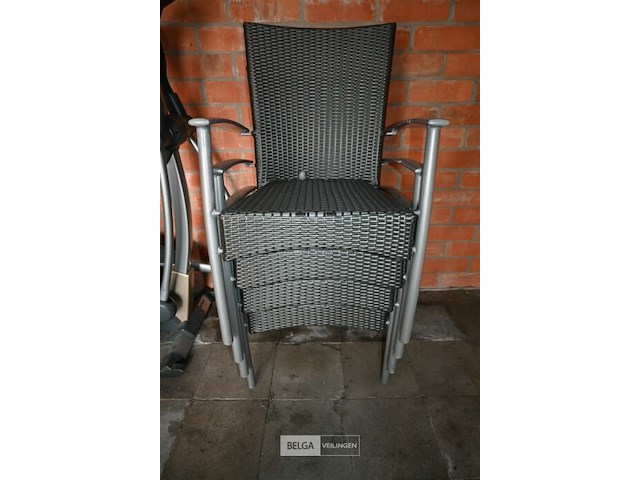 4 x stapelstoel met armleuning - afbeelding 2 van  3