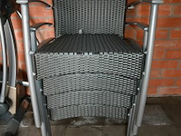 4 x stapelstoel met armleuning - afbeelding 2 van  3