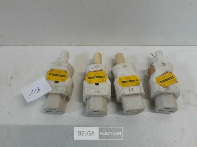 4 x stekker 3xplat porseleinen kop - afbeelding 2 van  3