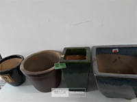 4 x stenen bloempot gelakt 4 assorti - afbeelding 3 van  3