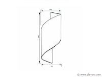 4 x swirl design wandlampen goud zwart - afbeelding 3 van  8