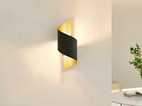 4 x swirl design wandlampen goud zwart - afbeelding 3 van  6