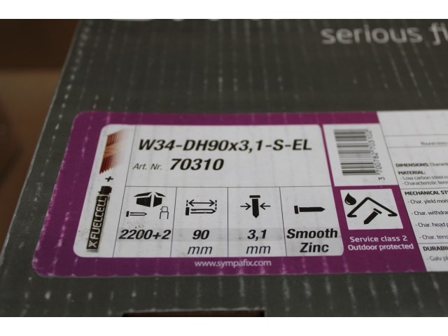 4 x sympafix nagel en gas verzinkt, glad w34-dh90x3,1-s-el (2200 st) - afbeelding 2 van  3
