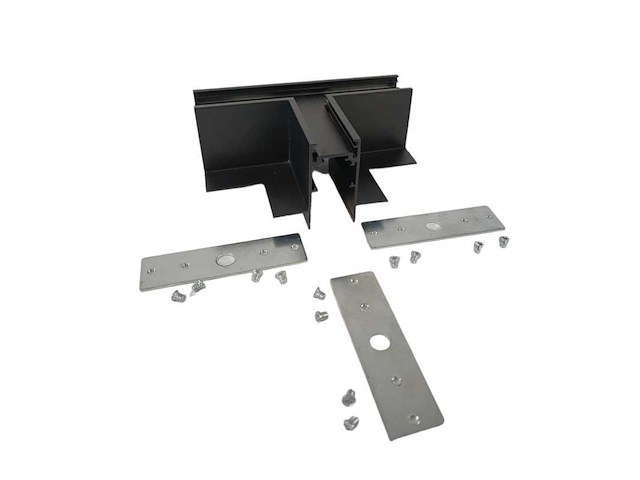 4 x t-connector voor inbouw magnetische rail – 48v – horizontaal - afbeelding 2 van  4