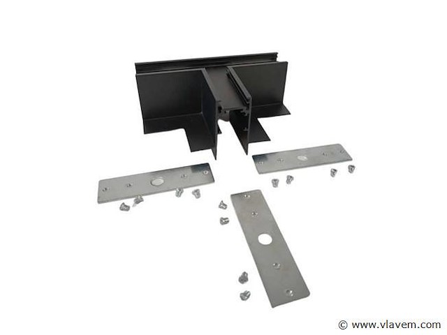 4 x t-connector voor inbouw magnetische rail – 48v – horizontaal - afbeelding 2 van  4