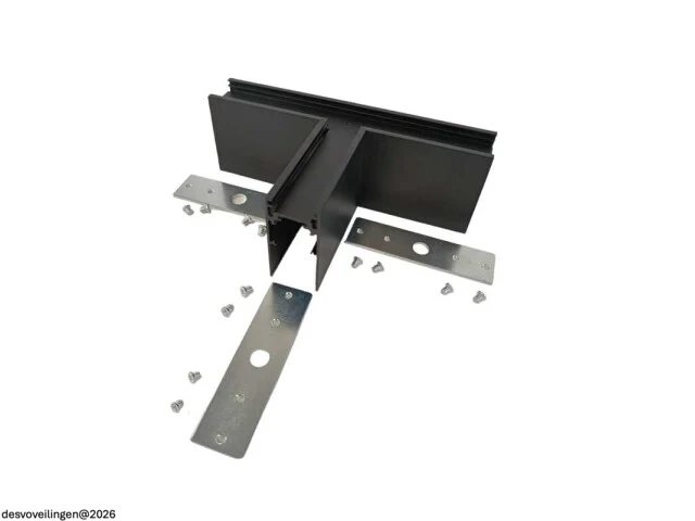 4 x t-connector voor opbouw magnetische rail – 48v – horizontaal - afbeelding 4 van  5