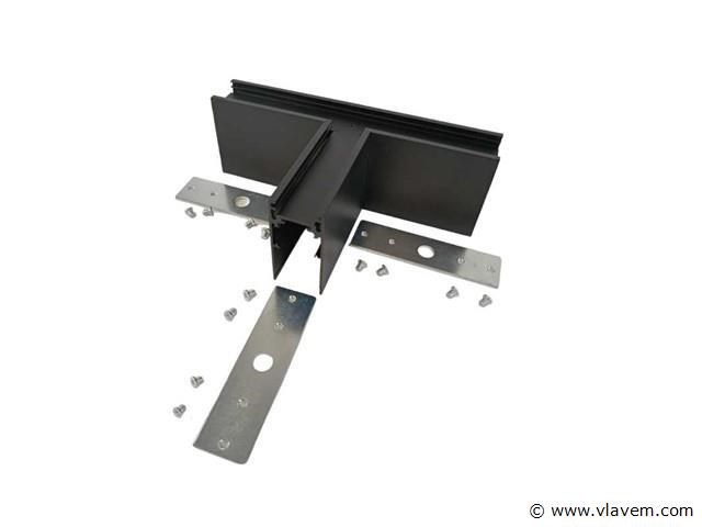 4 x t-connector voor opbouw magnetische rail – 48v – horizontaal - afbeelding 3 van  4