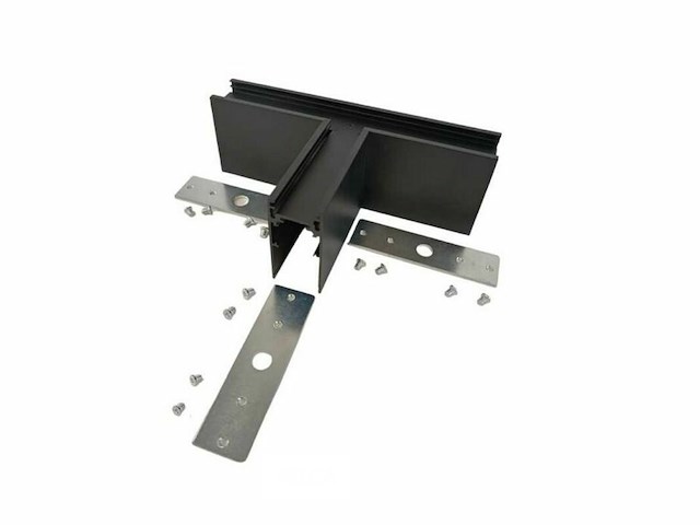 4 x t-connector voor opbouw magnetische rail – 48v – horizontaal - afbeelding 4 van  5