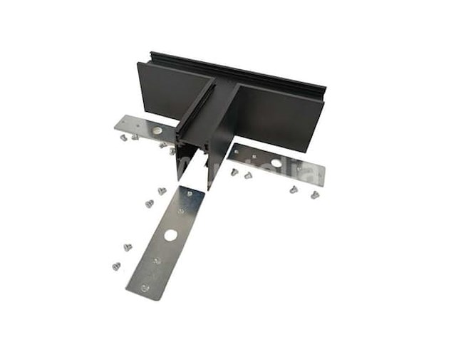 4 x t-connectoren voor blootgestelde magnetische rails – 20 mm – horizontaal - afbeelding 4 van  4