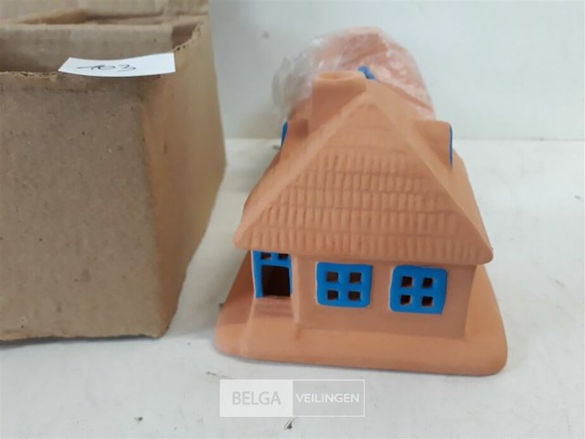 4 x t-licht huisje aardewerk - afbeelding 3 van  3