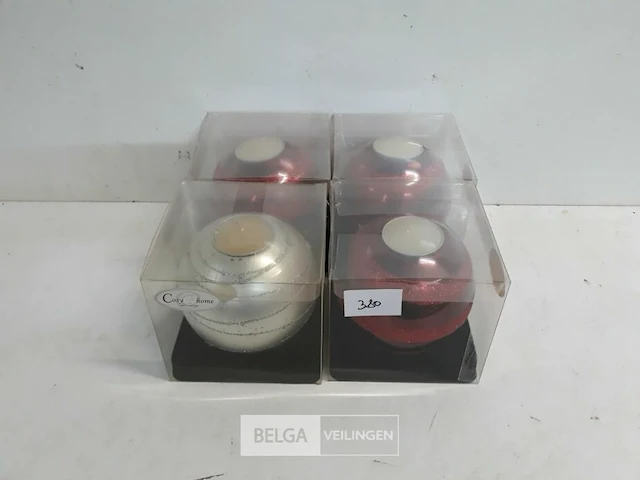 4 x t-lichthouder bal 10 cm - afbeelding 2 van  3