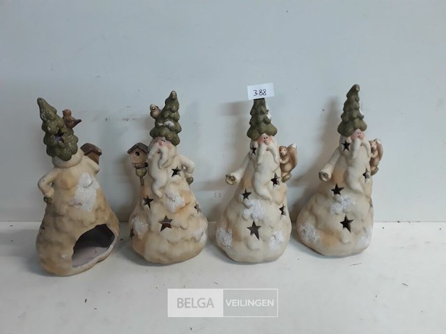 4 x t-lichthuisje kerstman 26 cm 2 assorti - afbeelding 2 van  3