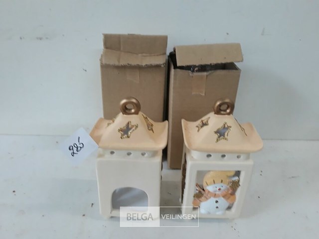 4 x t-lichthuisje lantaarn 17 cm - afbeelding 2 van  3