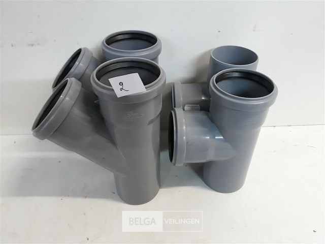 4 x t stuk 75mm pvc met dichting - afbeelding 2 van  3