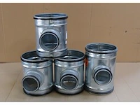 4 x t-stuk 90° ø160x80 met dichting