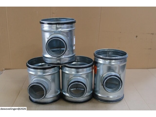 4 x t-stuk 90° ø160x80 met dichting - afbeelding 2 van  3