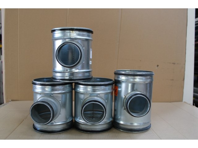 4 x t-stuk 90° ø160x80 met dichting - afbeelding 2 van  2