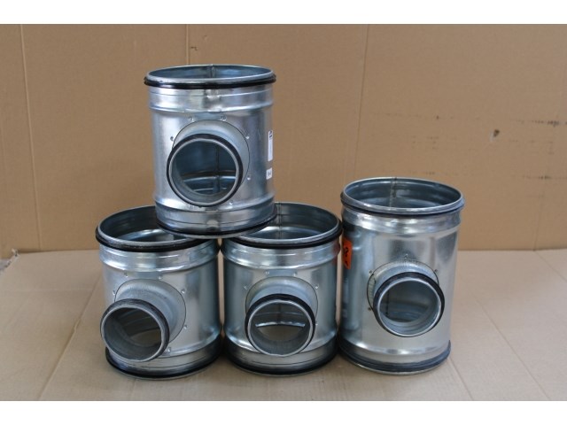 4 x t-stuk 90° ø160x80 met dichting - afbeelding 1 van  4