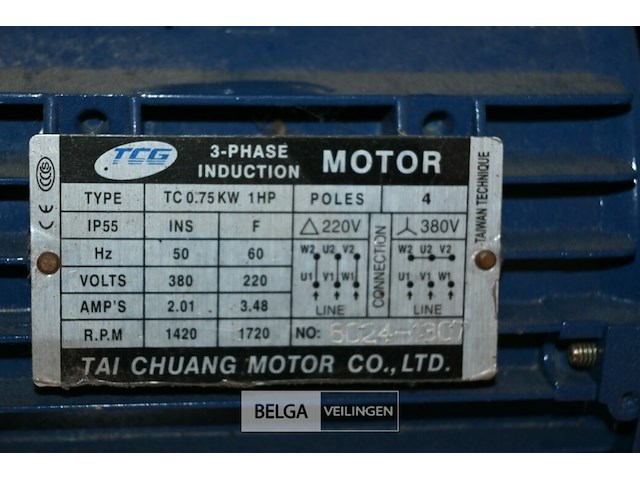 4 x tcg driefasige inductiemotoren - afbeelding 5 van  7