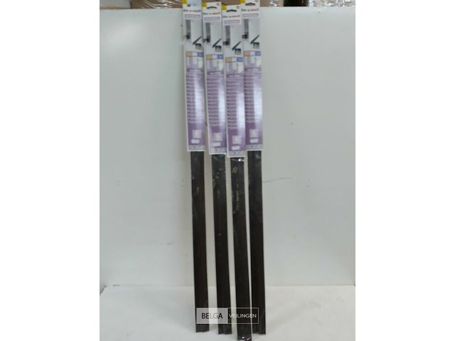 4 x tochtstrip deur met rubber strip bruin - afbeelding 2 van  3
