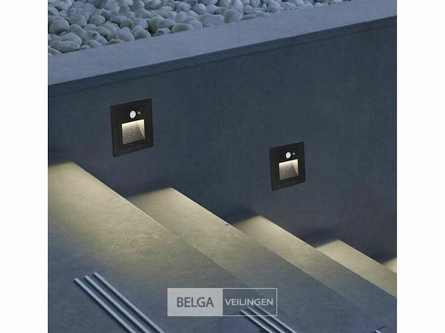 4 x trapverlichting 3w met sensor - ip65 - 3000k warm wit (ly03) - afbeelding 3 van  7