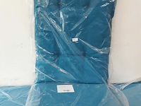 4 x tuinkussen hoge rug 75x50x50 cm blauw - afbeelding 3 van  3