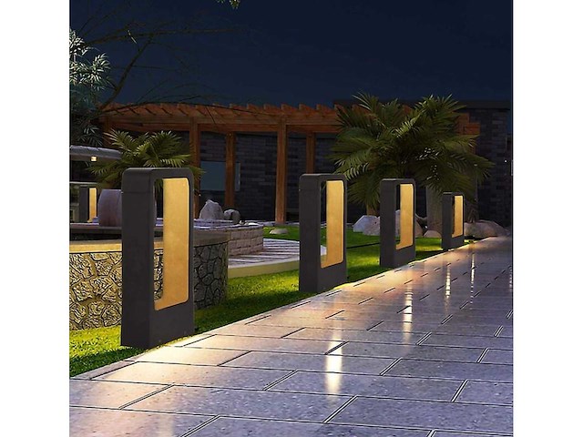 4 x tuinlamp – 40 cm –7w led – 3000k warm wit – ip54 – sla-01 - afbeelding 5 van  5