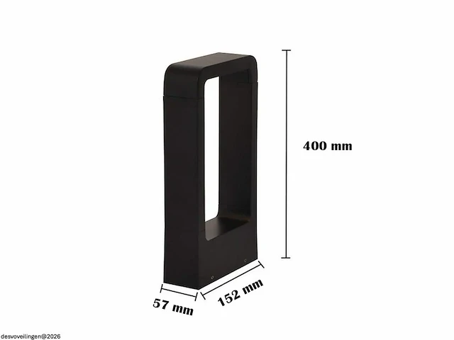 4 x tuinlamp – 40 cm –7w led – 3000k warm wit – ip54 – sla-01 - afbeelding 5 van  5