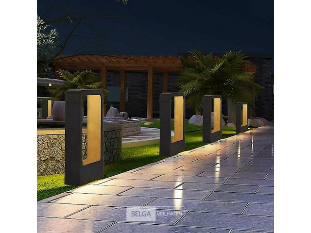 4 x tuinlamp – 40 cm –7w led – 3000k warm wit – ip54 – sla-01 - afbeelding 2 van  5