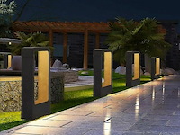 4 x tuinlamp – 40 cm –7w led – 3000k warm wit – ip54 – sla-01 - afbeelding 2 van  5