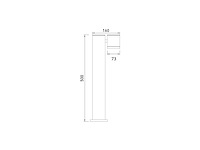 4 x tuinlamp 50cm gu10 fitting zwart draaibaar waterdicht - afbeelding 1 van  10