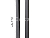 4 x tuinlamp – 60 cm – 7w led – 3000k warm wit – ip54 – zwart – sla-01 - afbeelding 1 van  5